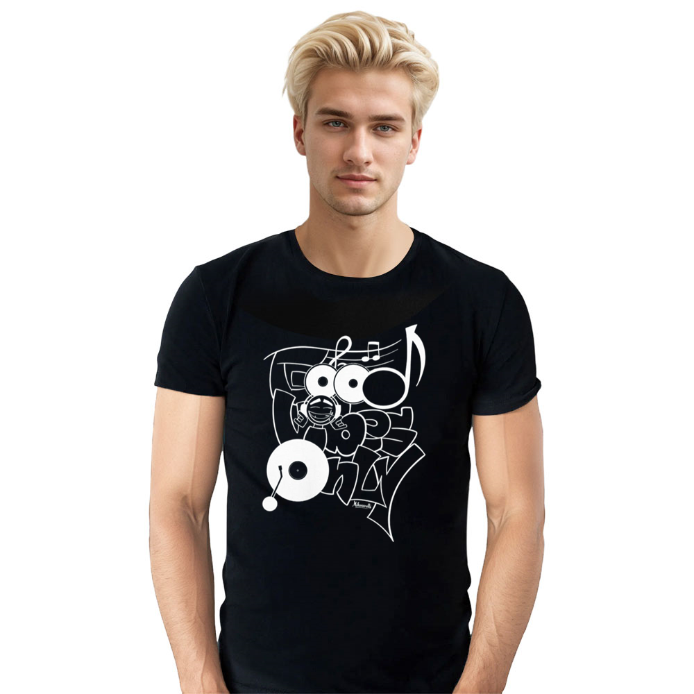 Adult Unisex Music Is My Life Music Festival Black T-shirt Costume