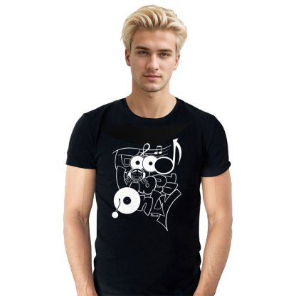 Adult Unisex Music Is My Life Music Festival Black T-shirt Costume