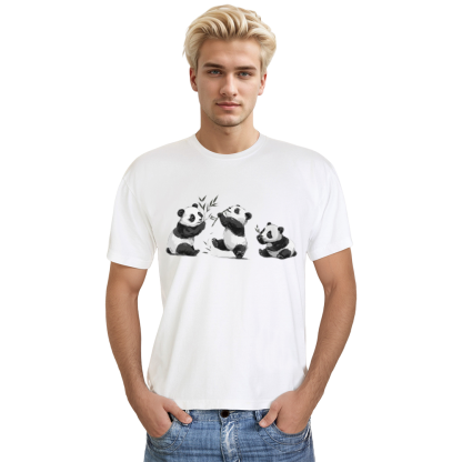 Adult Unisex Baby Pandas Wild Animals Nature Lover White T-shirt Costume