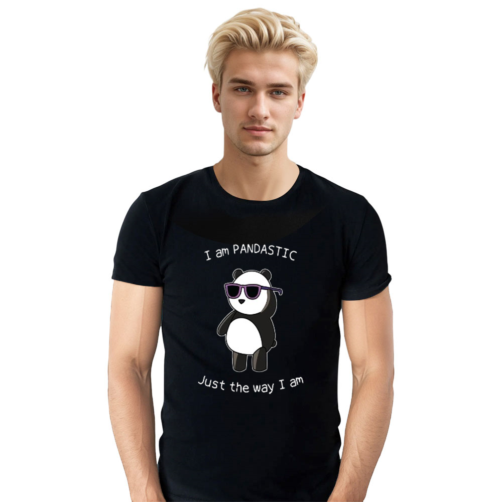 Adult Unisex I Am Pandastic Wild Animals Panda Lover Black T-shirt Costume