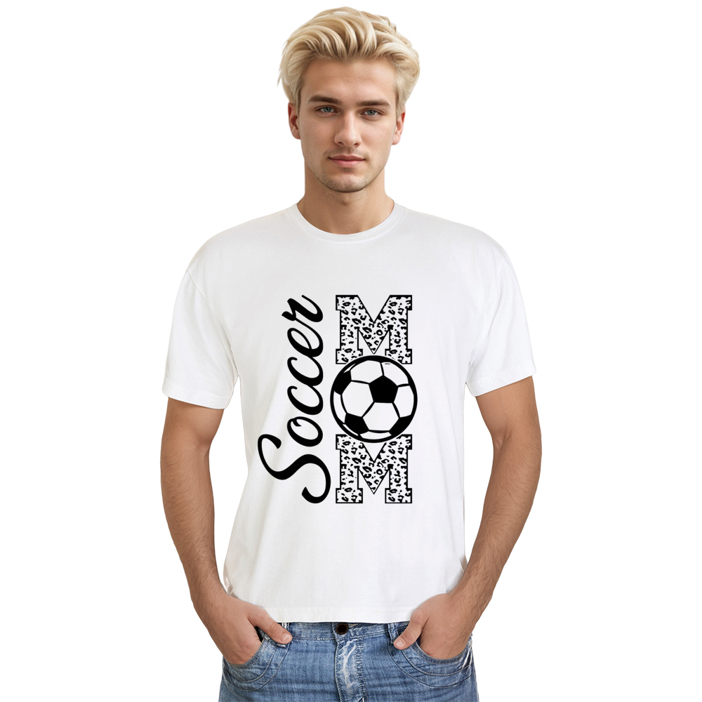 Adult Unisex Football Soccer Mom Lover White T-shirt Costume