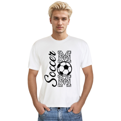 Adult Unisex Football Soccer Mom Lover White T-shirt Costume