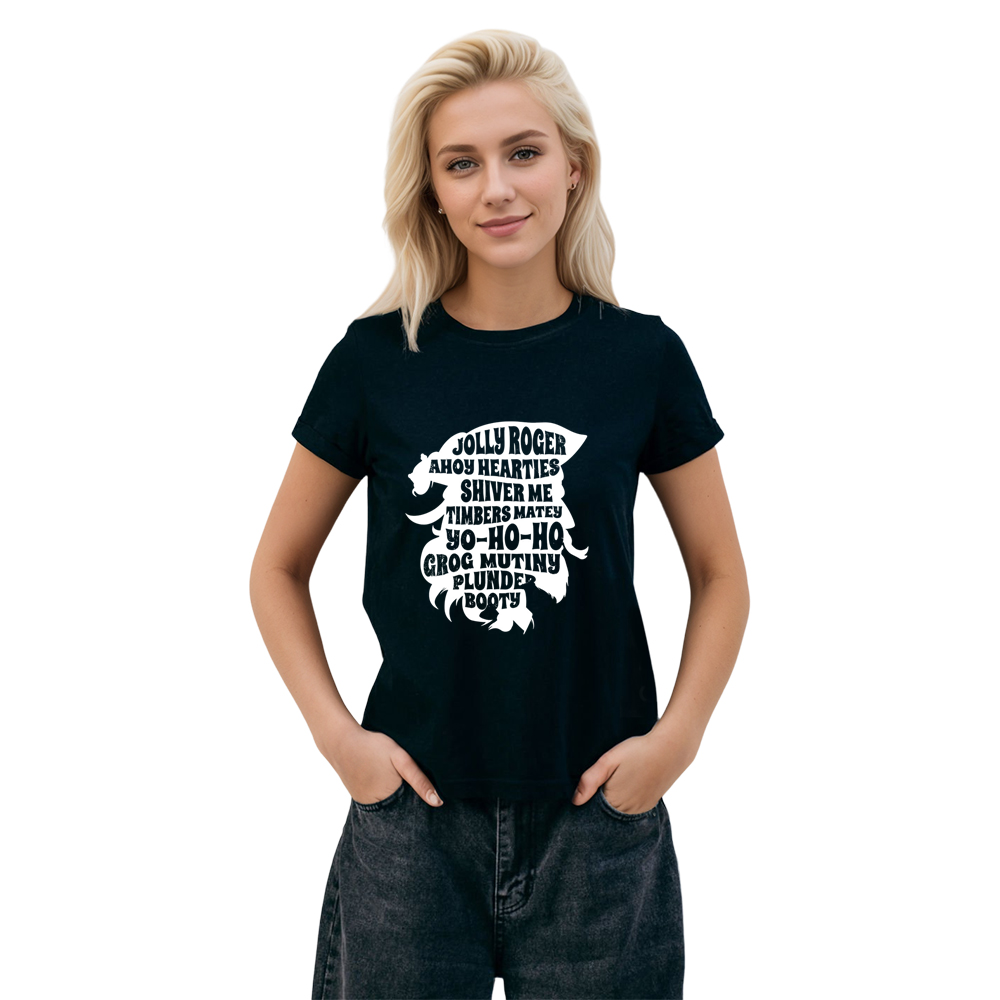 Adult Unisex I Speak Pirate Black Pirate Lover T-shirt Costume