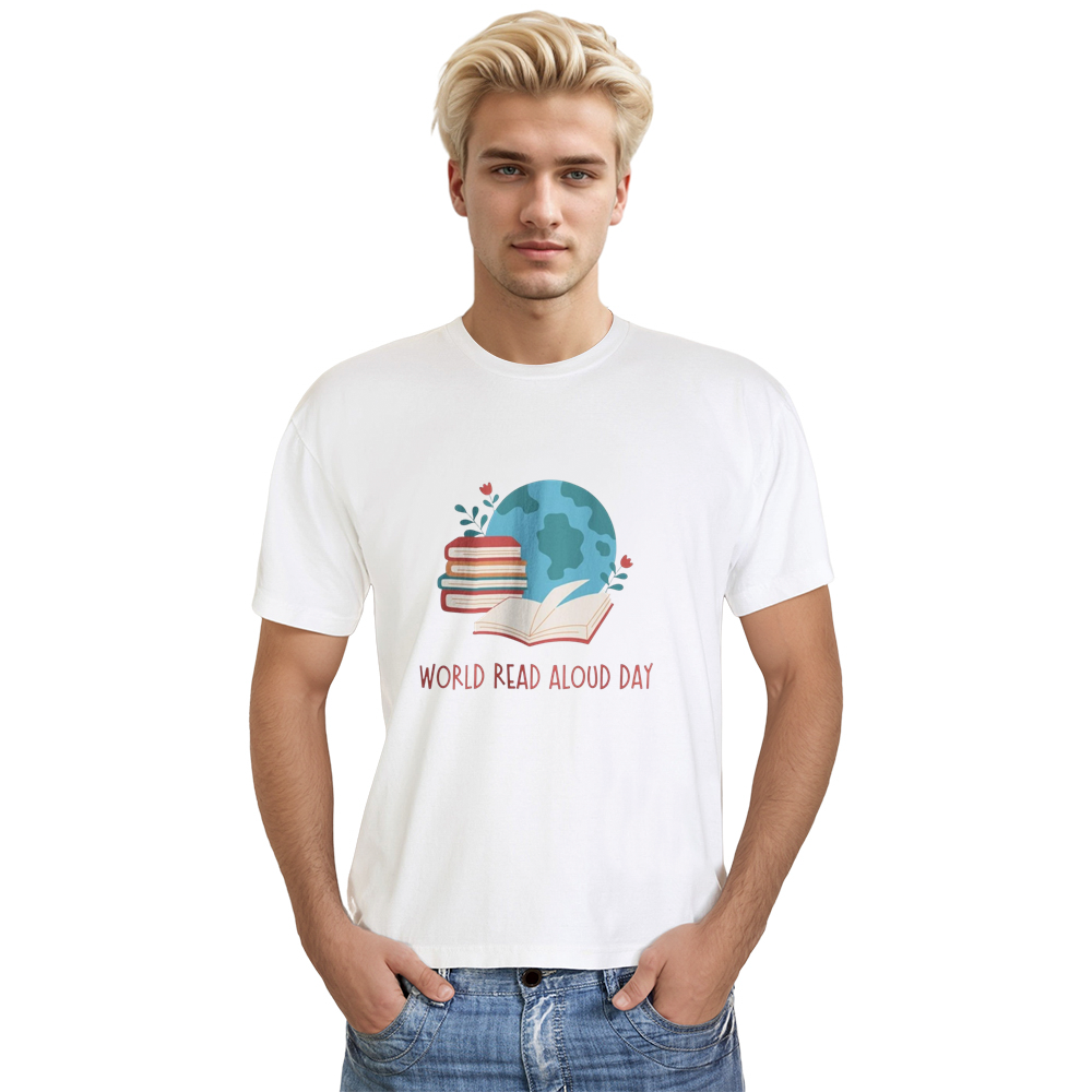 World Read Aloud Day Tee World Book Day White T-shirt