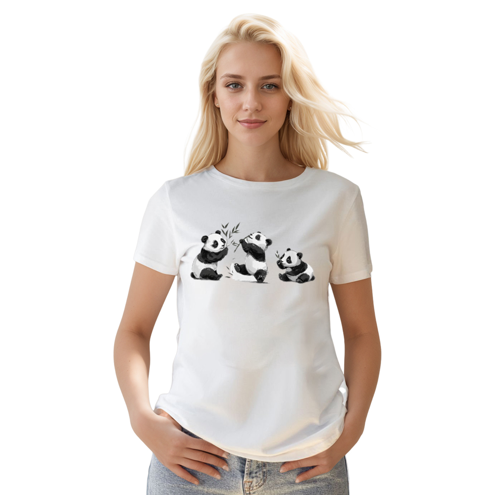 Adult Unisex Baby Pandas Wild Animals Nature Lover White T-shirt Costume