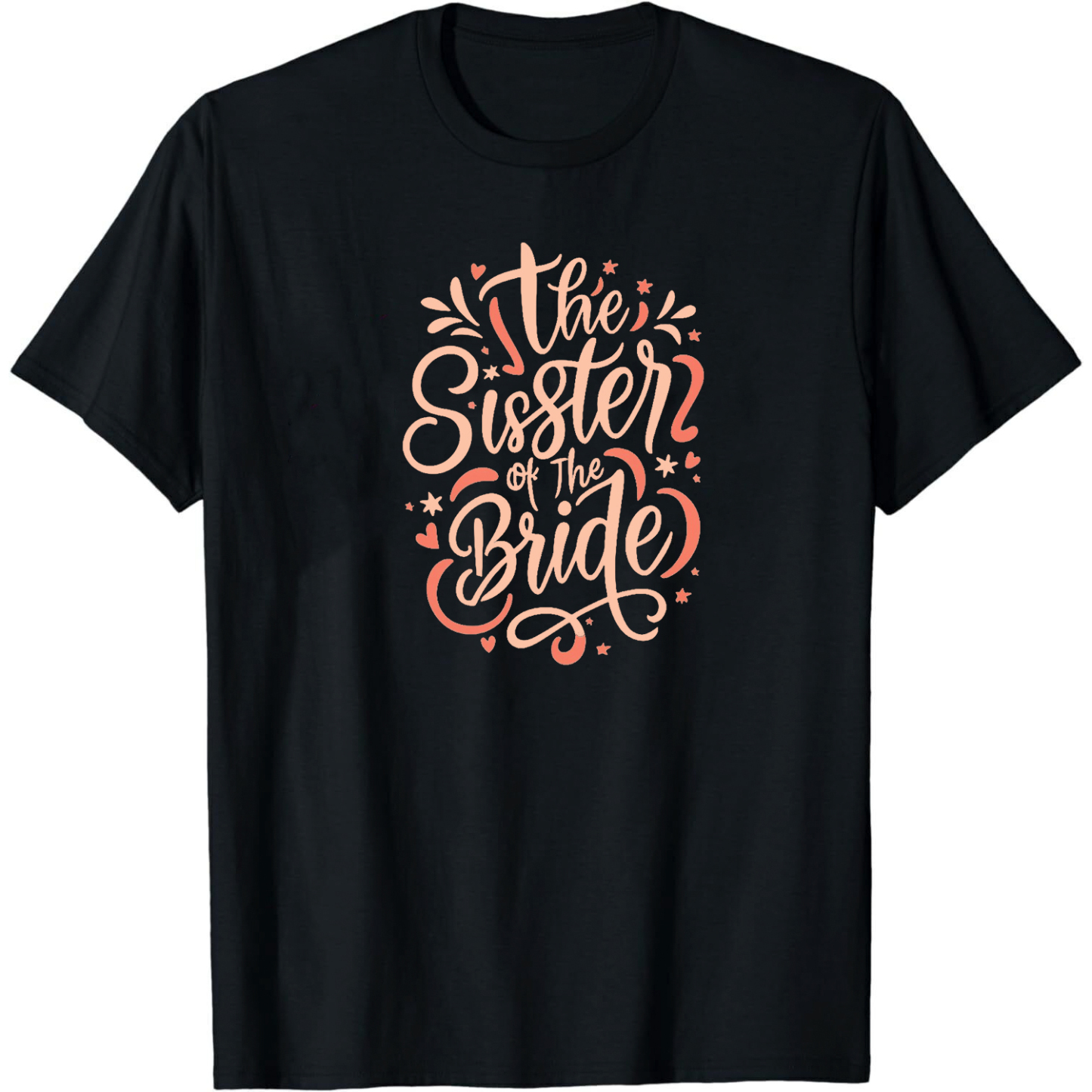 Adult Bachelor Party The Sister Bride Black Short Sleeve T-shirt Outfits Top Costume