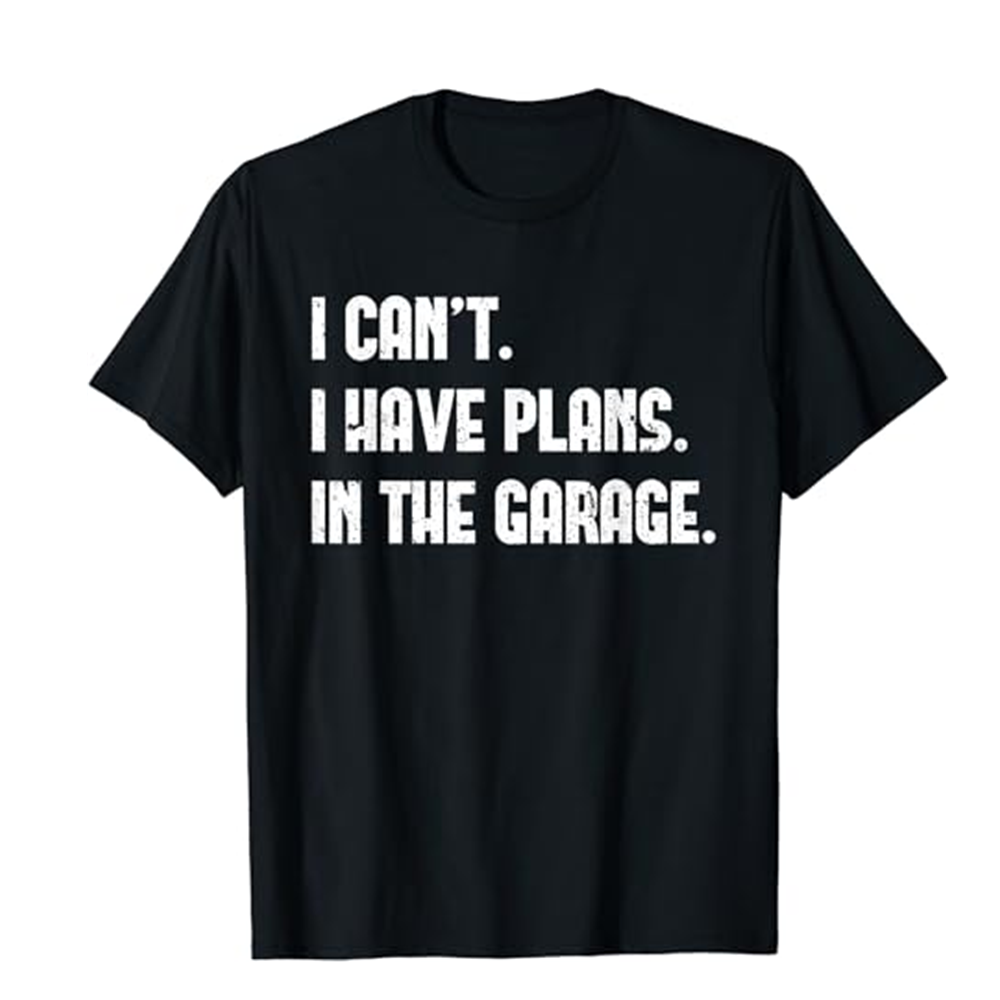 Adult Unisex The Garage Fathers Day Car Mechanics Black Short Sleeve T-shirt Outfits Top Costume