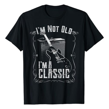 Adult Unisex I'm Not Old I'm A Classic Music Festival Black T-shirt Costume