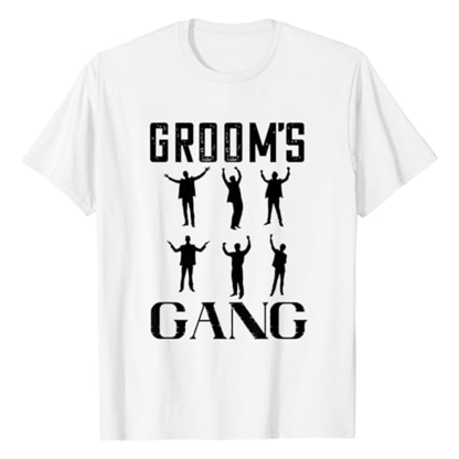 Adult Groom's Gang Wedding Groom Stag Bachelor Party White T-shirt Costume