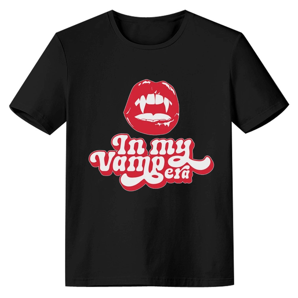 Adult Unisex In My Vamp Era Vampire Halloween Black T-shirt Costume