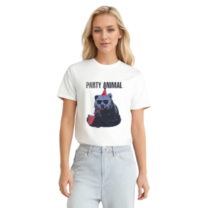 Adult Unisex Bear Party Animals White T-shirt Costume