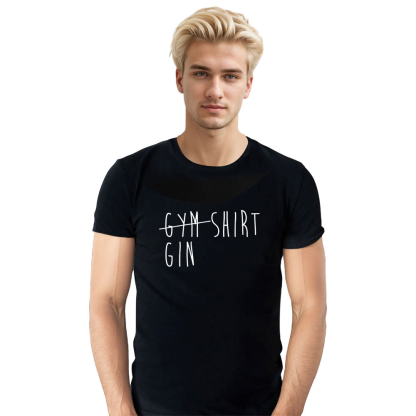 Adult Unisex Funny Gym Letter Work Black T-shirt Costume