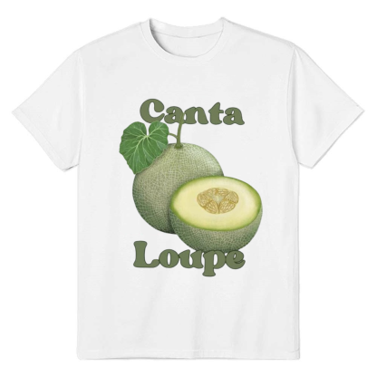 Adult Unisex Foodie Cantaloup Fruit Lover White T-shirt