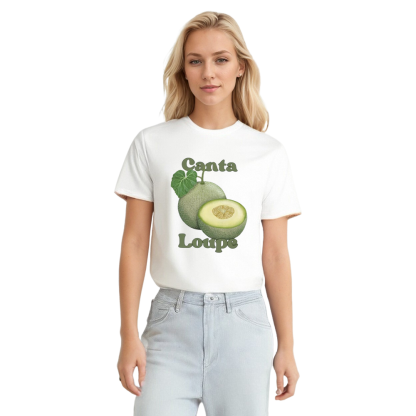 Adult Unisex Foodie Cantaloup Fruit Lover White T-shirt