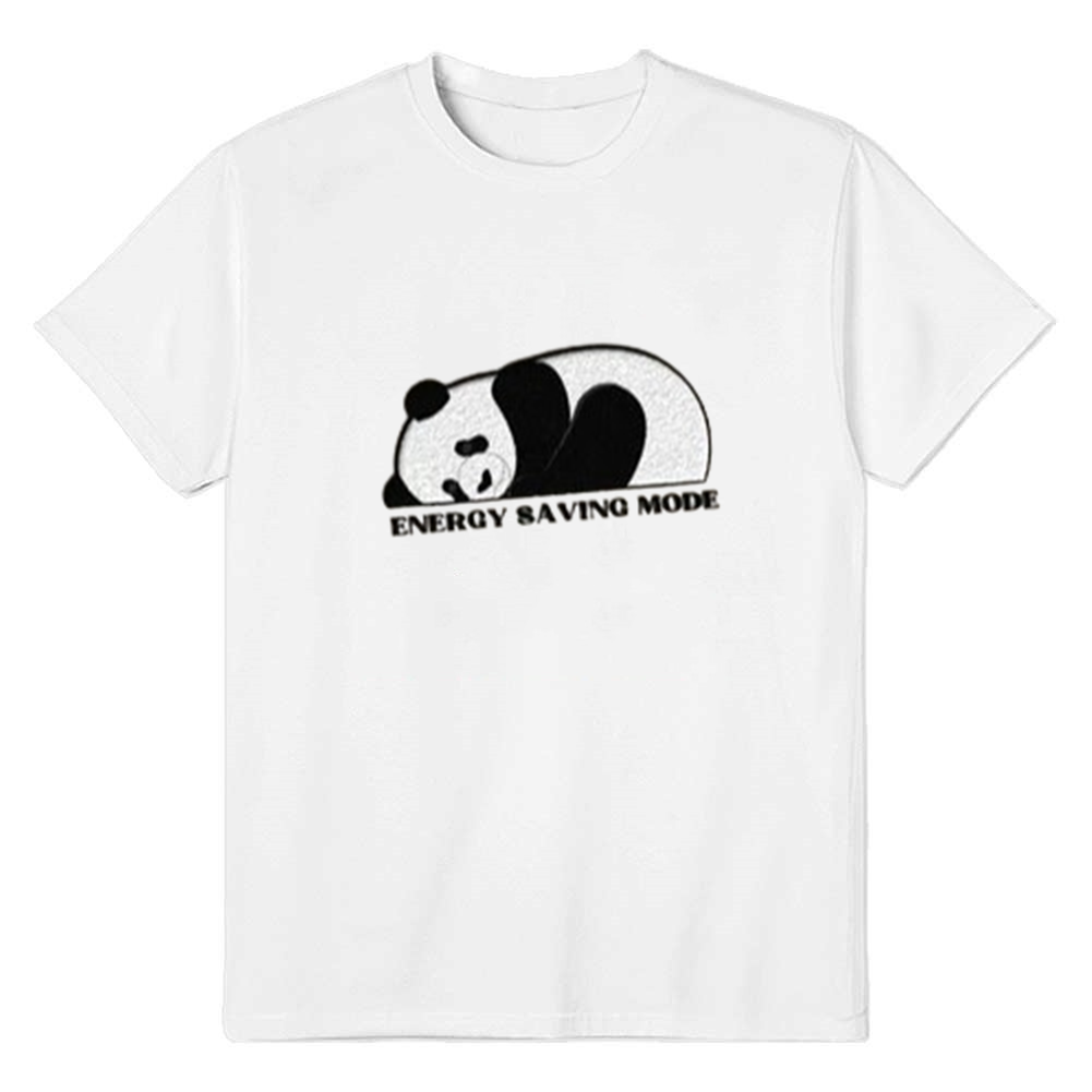 Adult Unisex Sleeping Panda Wild Animals Nature Lover White T-shirt Costume