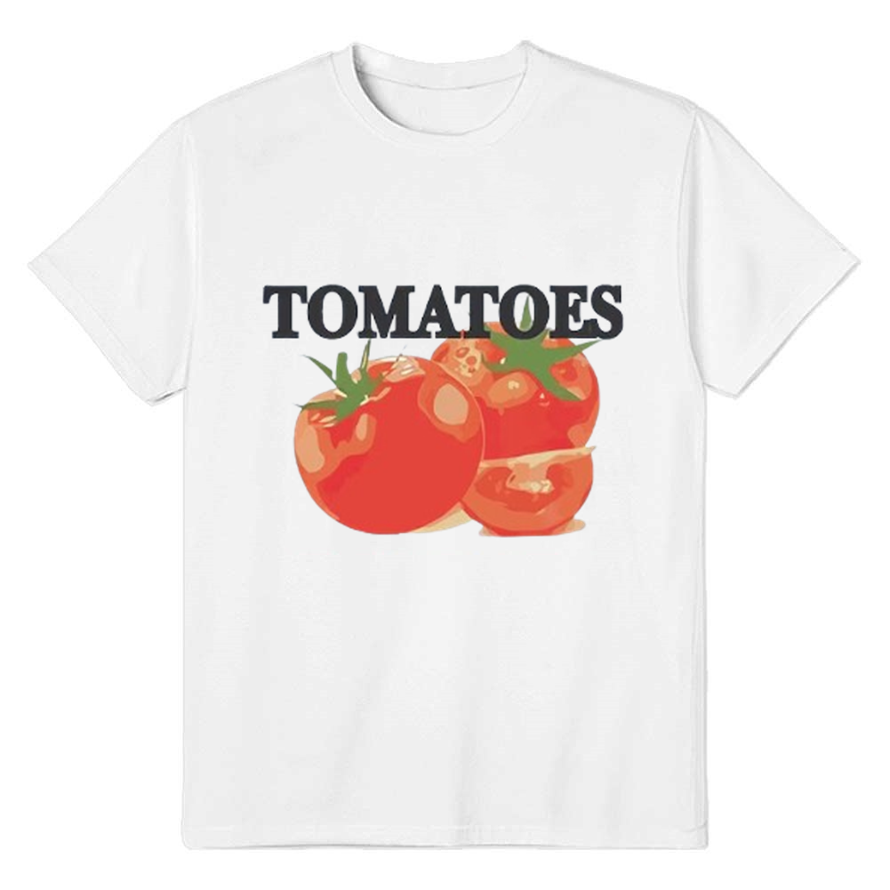 Adult Unisex Tomatoes Graphic Vegetable Food Lover White T-shirt Costume