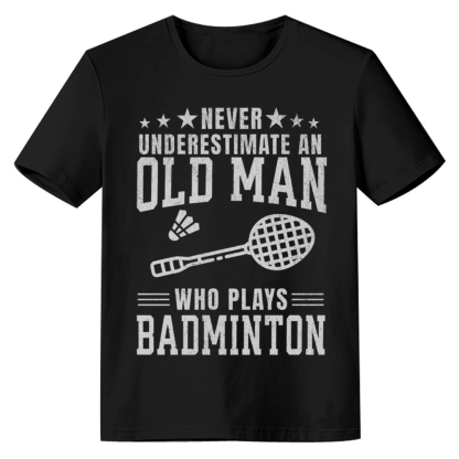 Adult Unisex Who Plays Badminton Black Sport T-shirt Costume