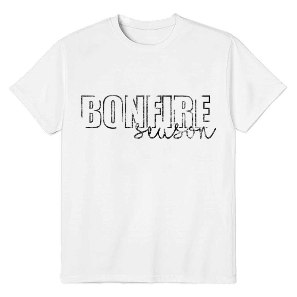 Adult Unisex Bonfire Season Bonfire Night White T-shirt Costume