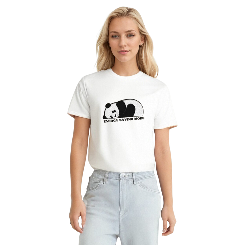 Adult Unisex Sleeping Panda Wild Animals Nature Lover White T-shirt Costume