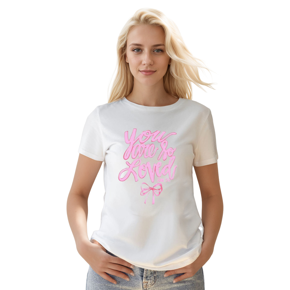 Adult Woman Summer Fashion Bow White T-shirt Costume