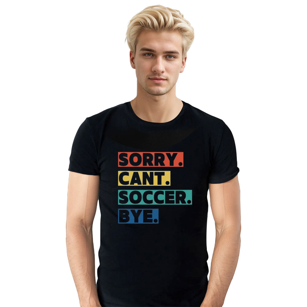 Adult Unisex Football Soccer Player Lover Black T-shirt Costume