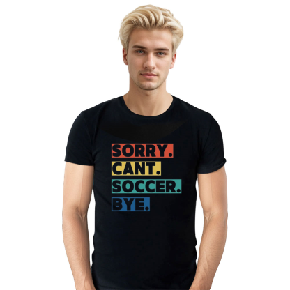 Adult Unisex Football Soccer Player Lover Black T-shirt Costume