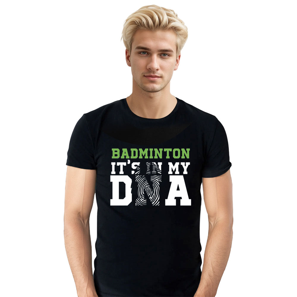 Adult UnisexBadminton Its In My DNA Black Sport T-shirt Costume