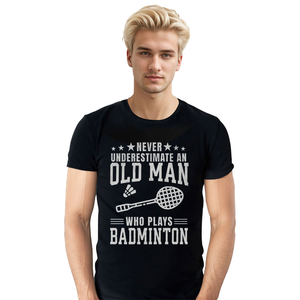Adult Unisex Who Plays Badminton Black Sport T-shirt Costume