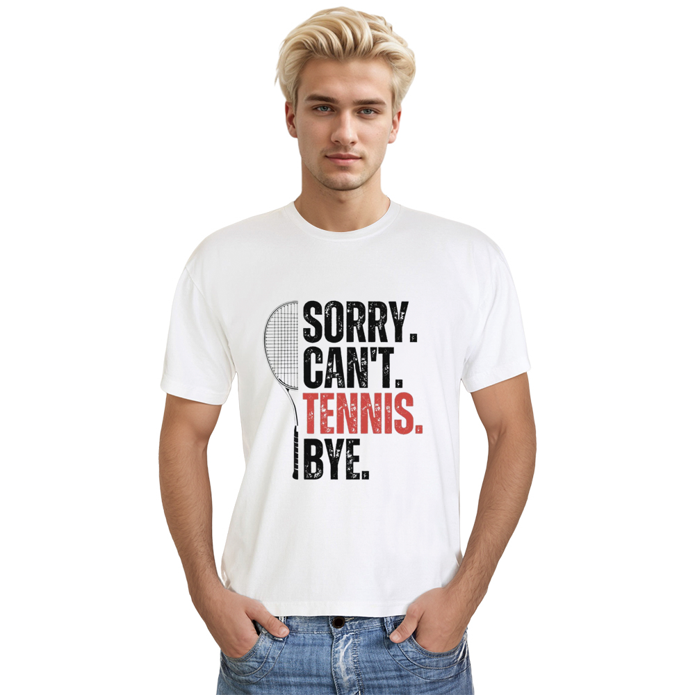 Adult Unisex Sorry Can't Tennis Sport Lover White T-shirt Costume