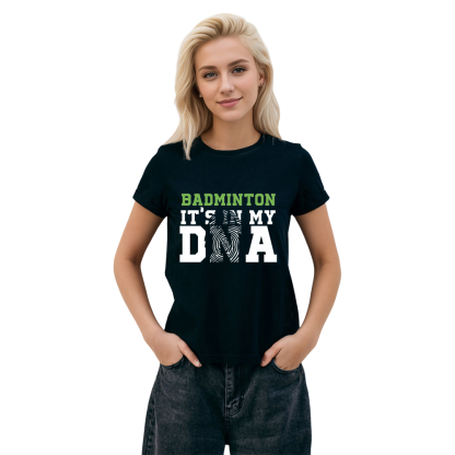 Adult UnisexBadminton Its In My DNA Black Sport T-shirt Costume