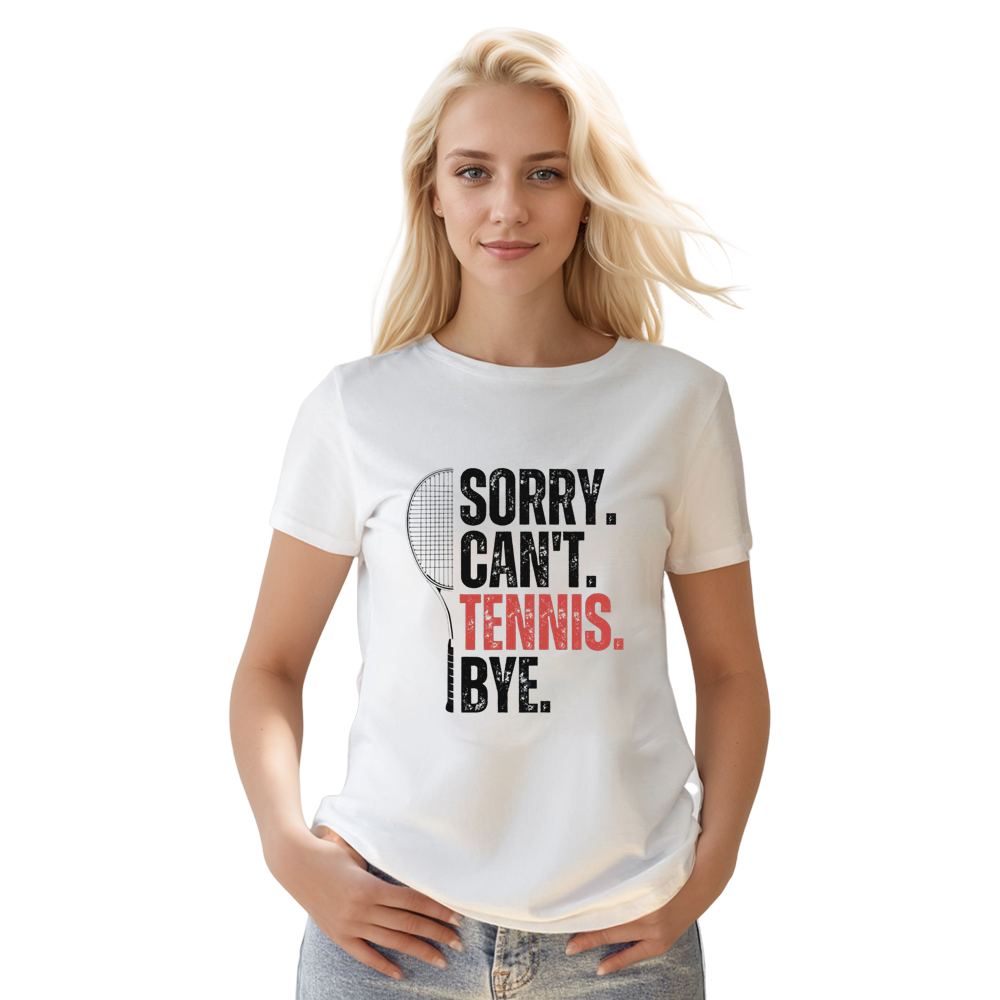 Adult Unisex Sorry Can't Tennis Sport Lover White T-shirt Costume