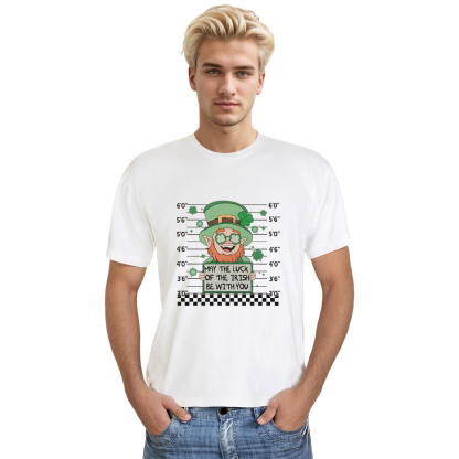 Adult Unisex Retro St. Patrick's Day White T-shirt