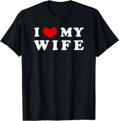 Adult Unisex Letter I Love My Husband / Wife Valentine's Day Black White Short Sleeve T-shirt Outfits Top Costume