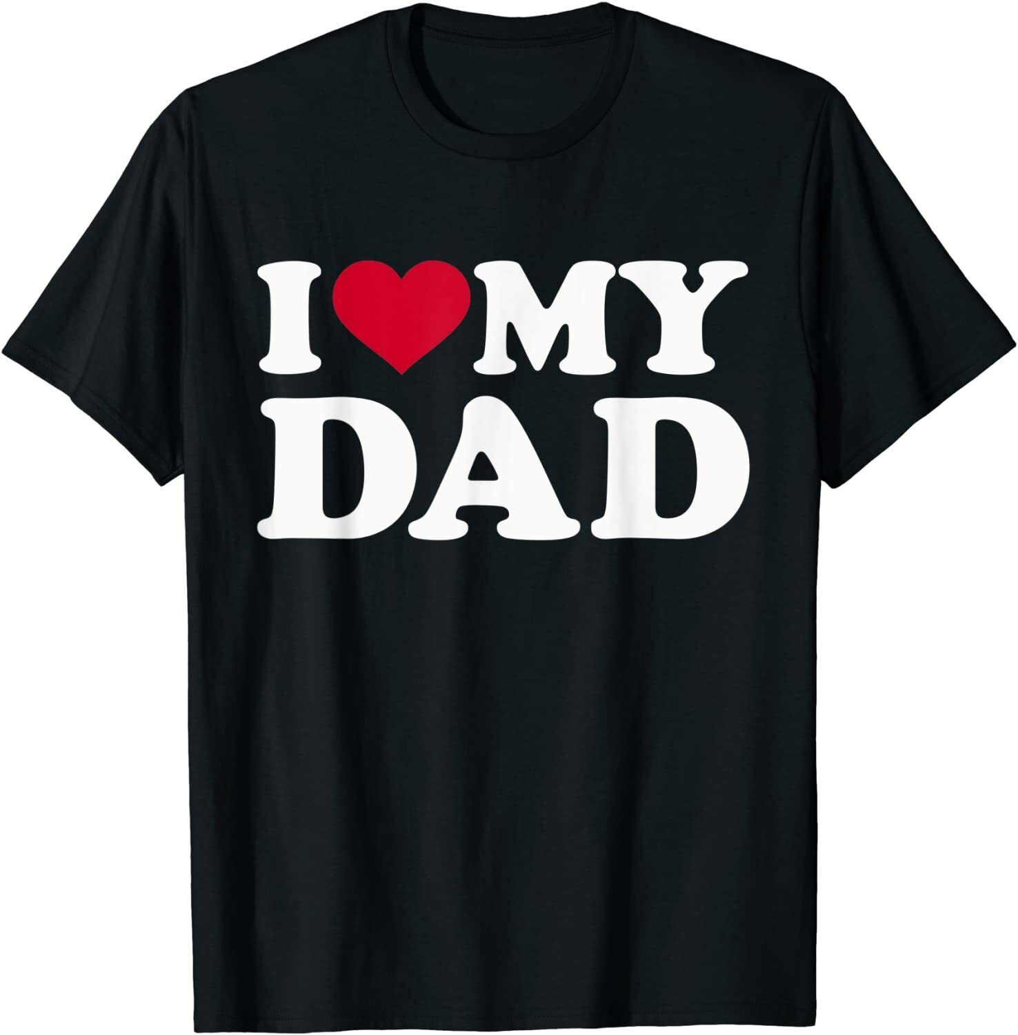 Adult Unisex Letter I Love My Mom / Dad Mother's Day Father's Day Black Short Sleeve T-shirt Outfits Top Costume
