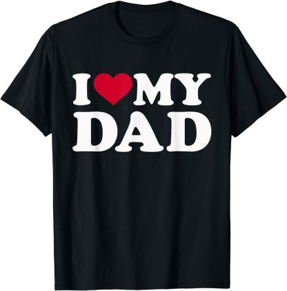 Adult Unisex Letter I Love My Mom / Dad Mother's Day Father's Day Black Short Sleeve T-shirt Outfits Top Costume