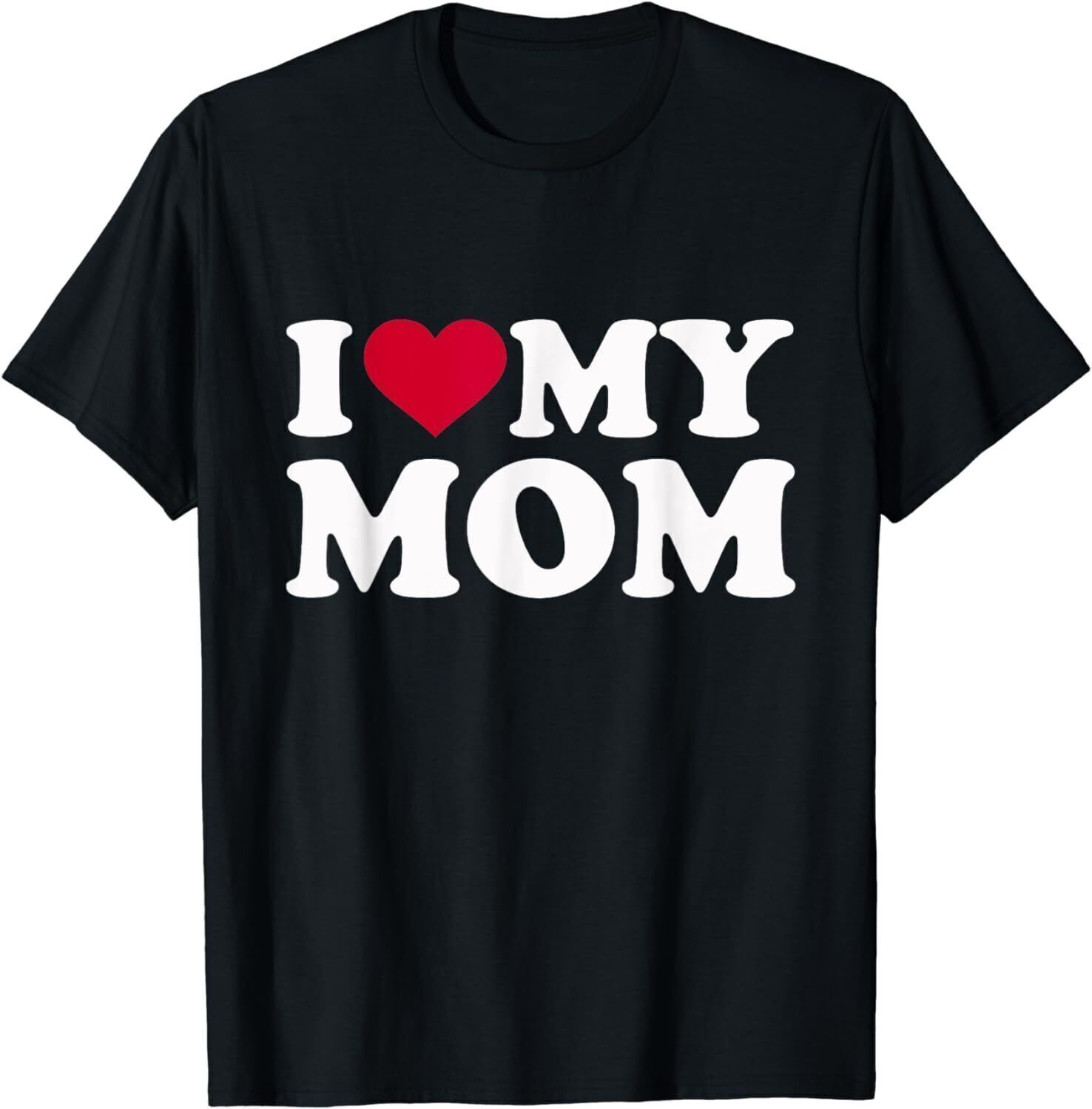 Adult Unisex Letter I Love My Mom / Dad Mother's Day Father's Day Blac