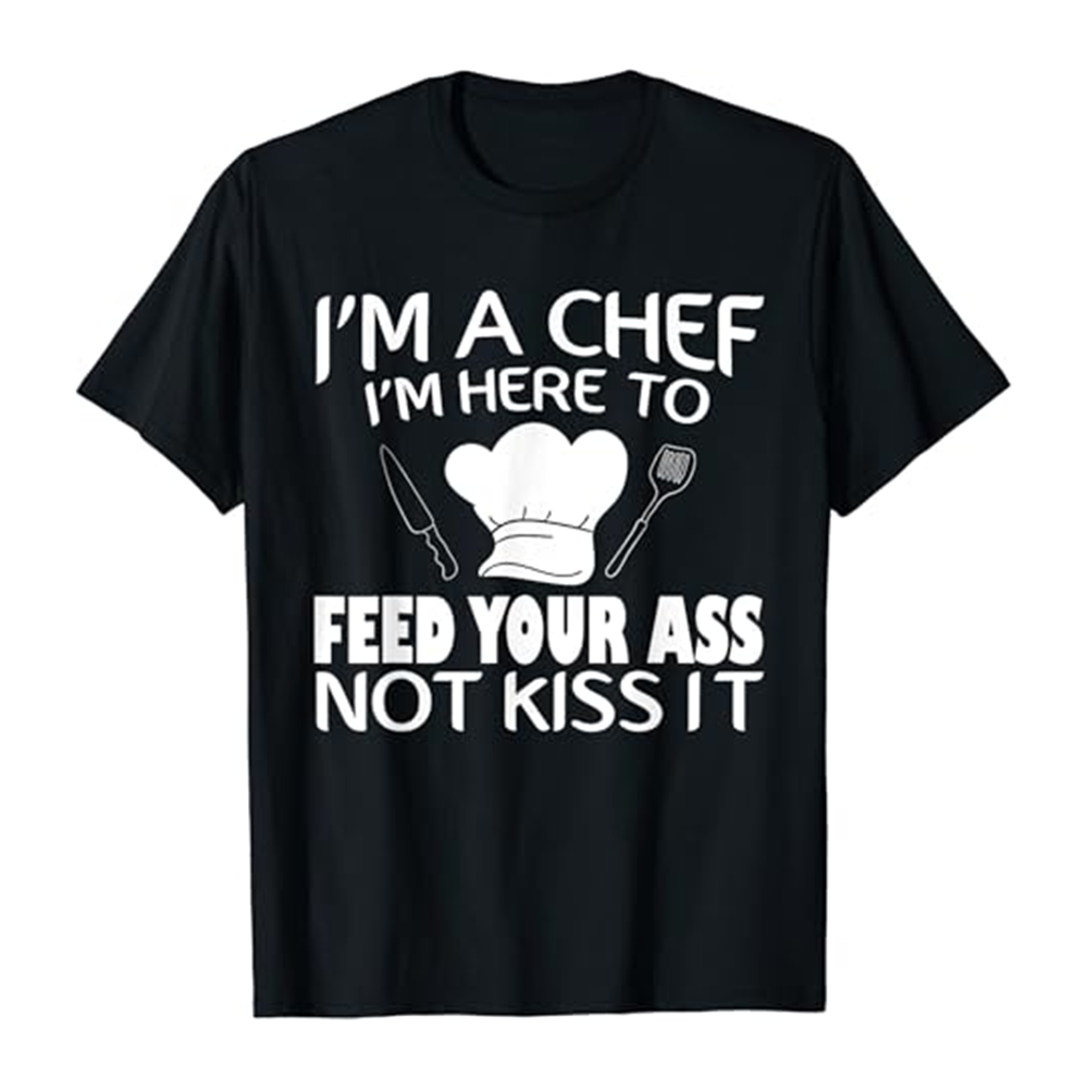 Adult Unisex I'm Here To Feed You Funny Ironic Joke Black Short Sleeve T-shirt Costume