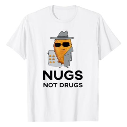 Adult Unisex Funny Chicken Nuggets Food Lover White Short Sleeve T-shirt Costume