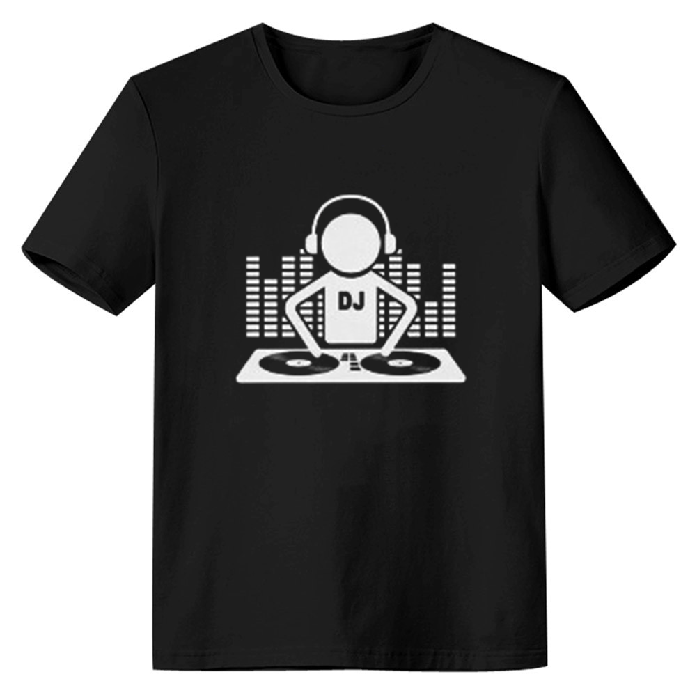 Adult Unisex DJ Music Festival Black T-shirt Costume