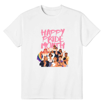 Adult Unisex Pride Month Happy White T-shirt Costume