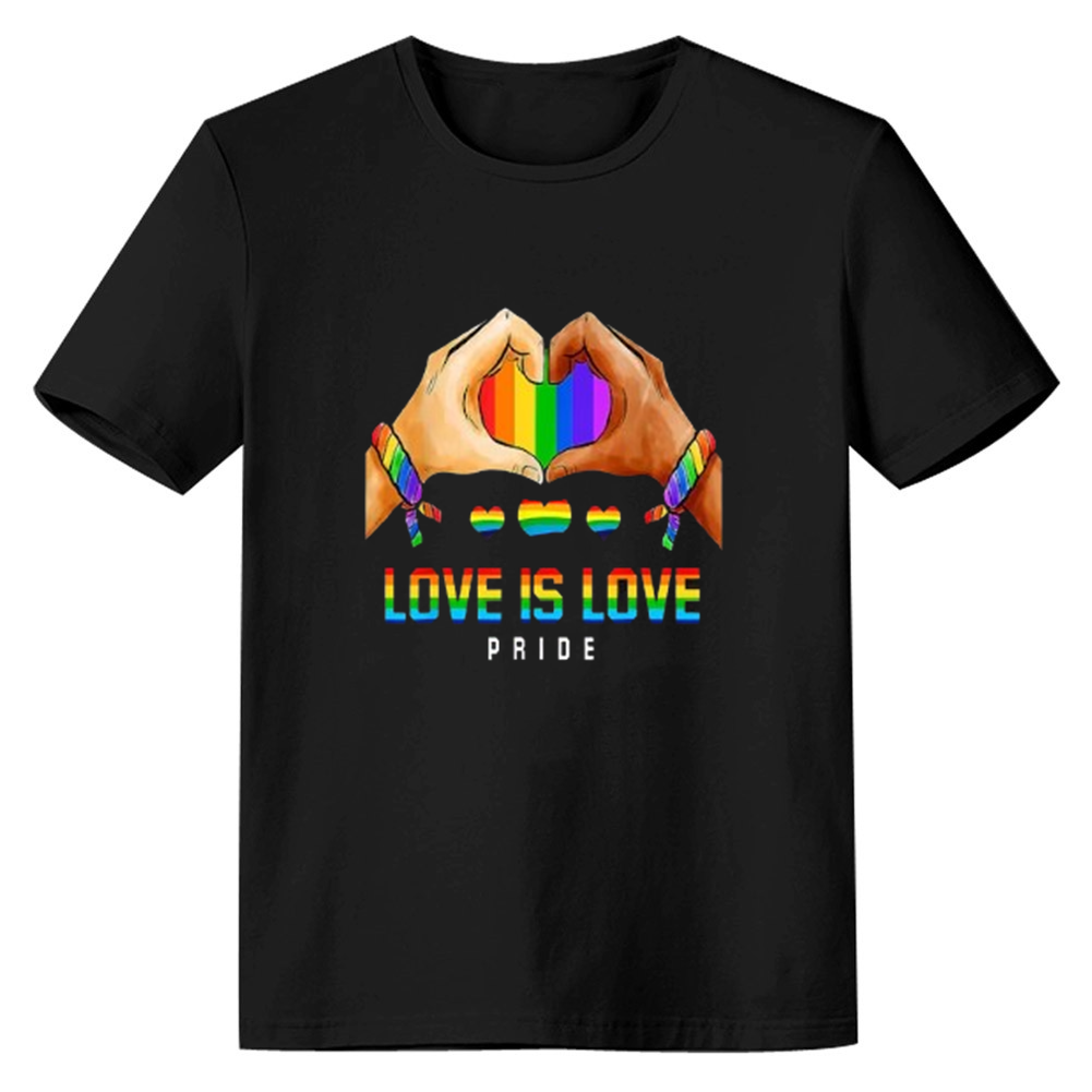 Adult Unisex Love is Love Pride Month Black T-shirt Costume