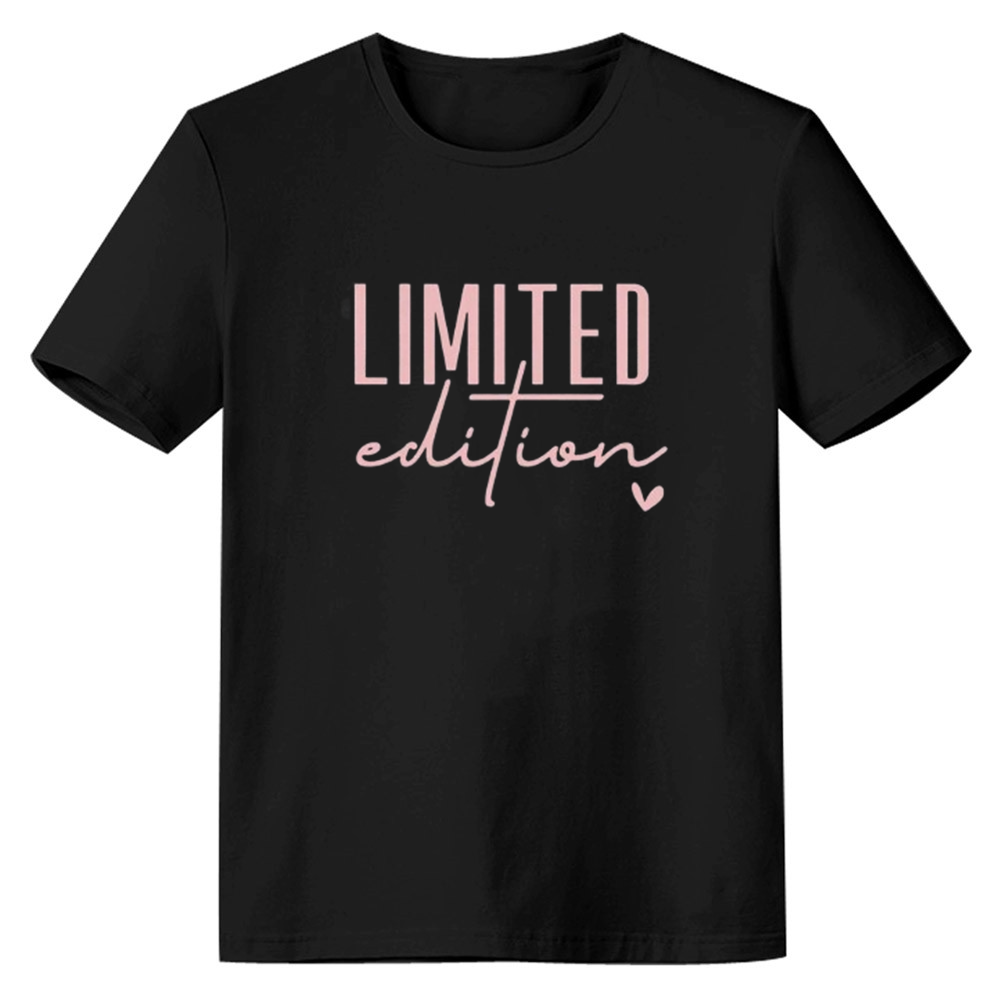 Adult Women Limited Letter Black T-shirt Costume