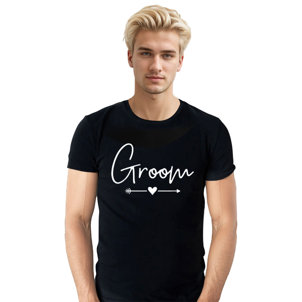 Adult Unisex Bachelor Party Funny Black T-shirt Costume Black T-shirt Costume