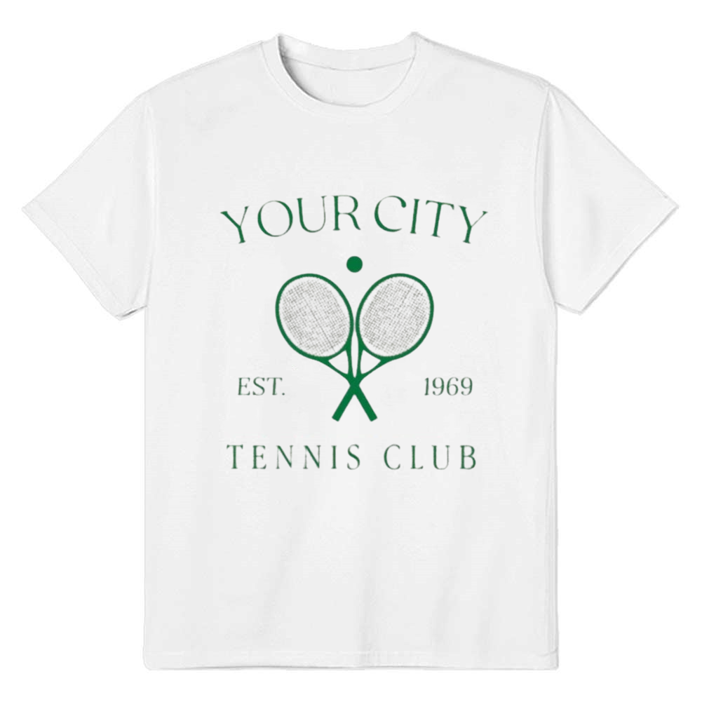 Adult Unisex Your City Tennis Sport Lover White T-shirt Costume