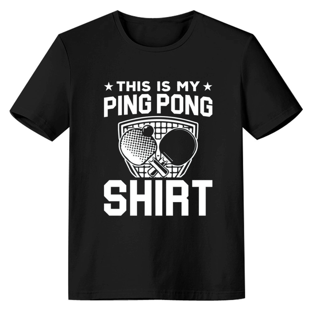 Adult Unisex This Is My Ping Pong Shirt Sport Lover Black T-shirt Costume