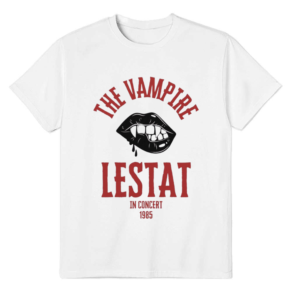 Adult Unisex Vampire Music Concert Halloween White T-shirt Costume