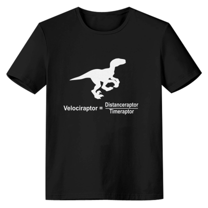 Adult Unisex Funny Dinosaur Animals Lover Black T-shirt Costume