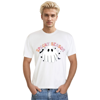 Adult Unisex Spooky Season Halloween White T-shirt Costume