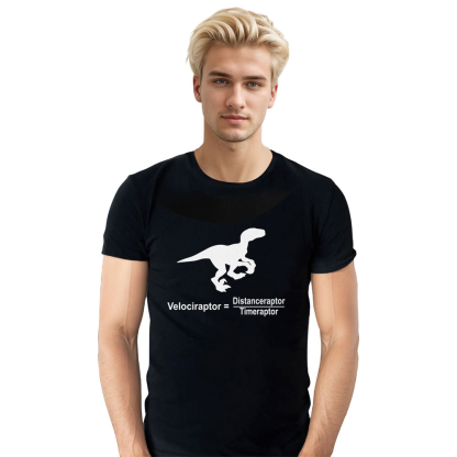 Adult Unisex Funny Dinosaur Animals Lover Black T-shirt Costume