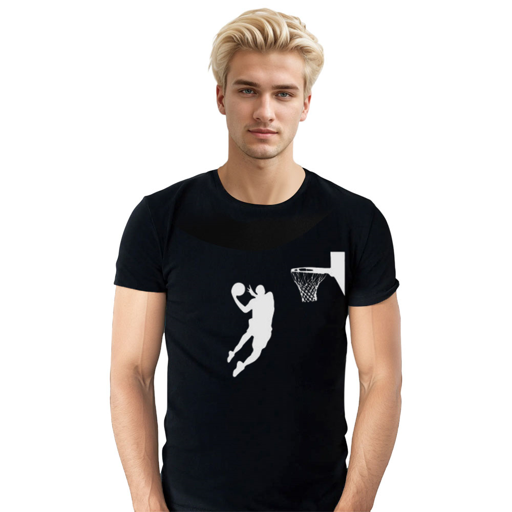 Adult Unisex Basketball Sport Black T-shirt Costume